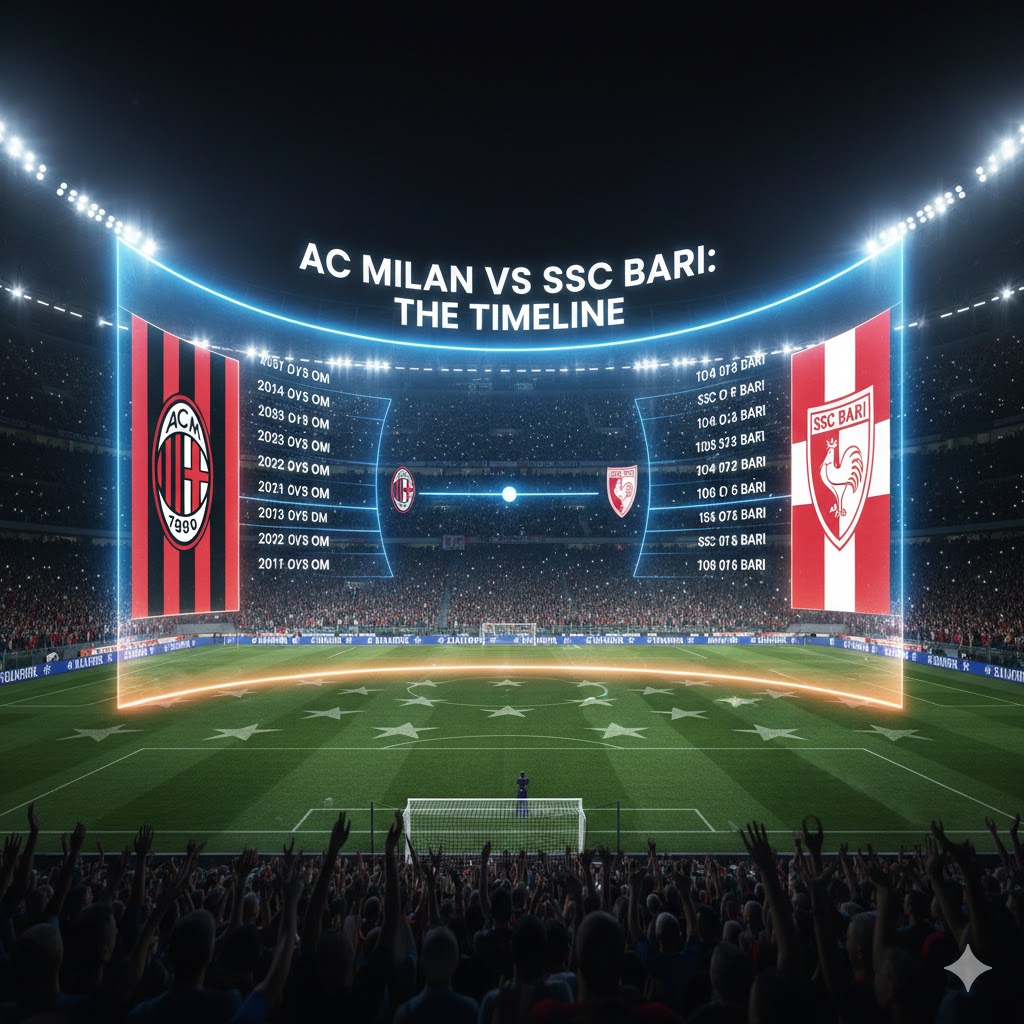 The AC Milan vs SSC Bari timeline highlights